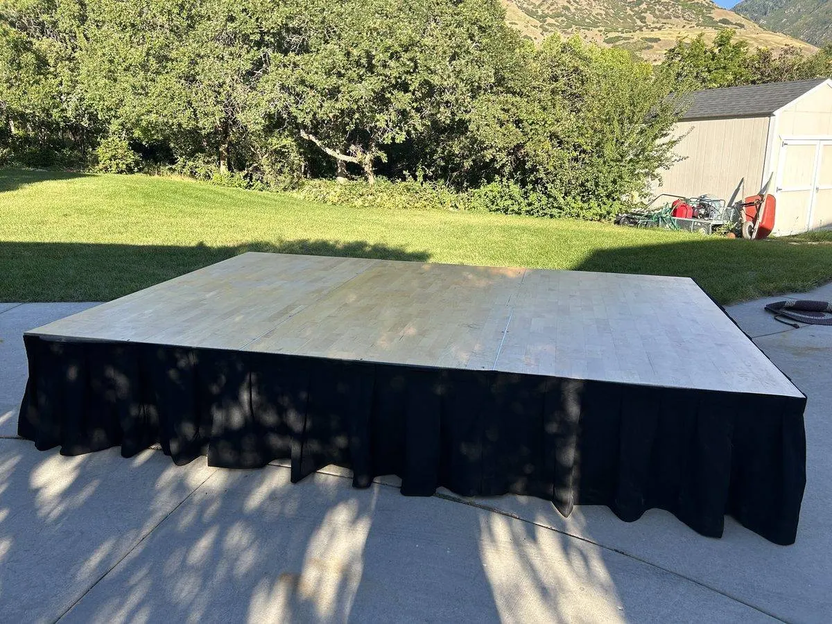 8 by 12 foot stage built by Reeverb Entertainment